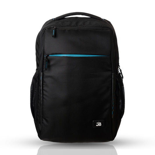 Byte Unisex Black T_ Blue Sleek Laptop Backpack - 18 Inch