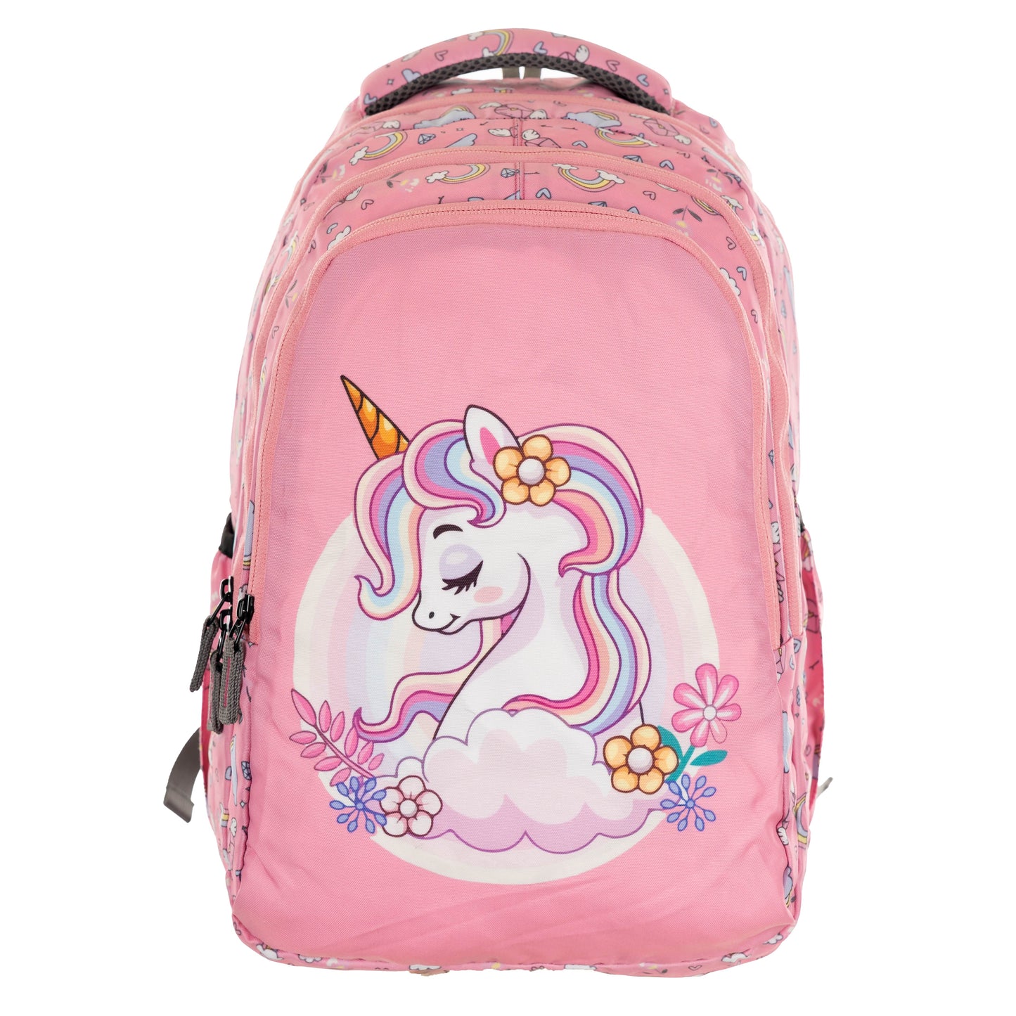 Unicorn Printed School Backpack for Kids 6 to 9 years - 17 Inch (Pink)