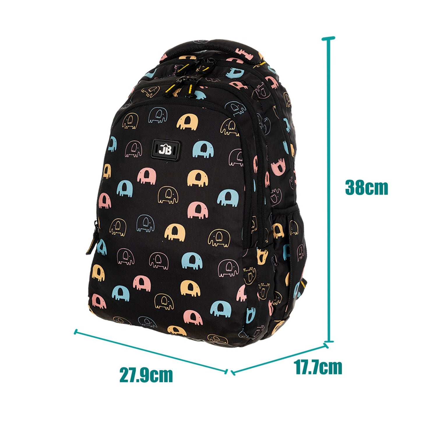 Classic Multicolor School Bag for Playschool Kids aged 1.5 to 4 years -15 Inches (Mammoth Black)