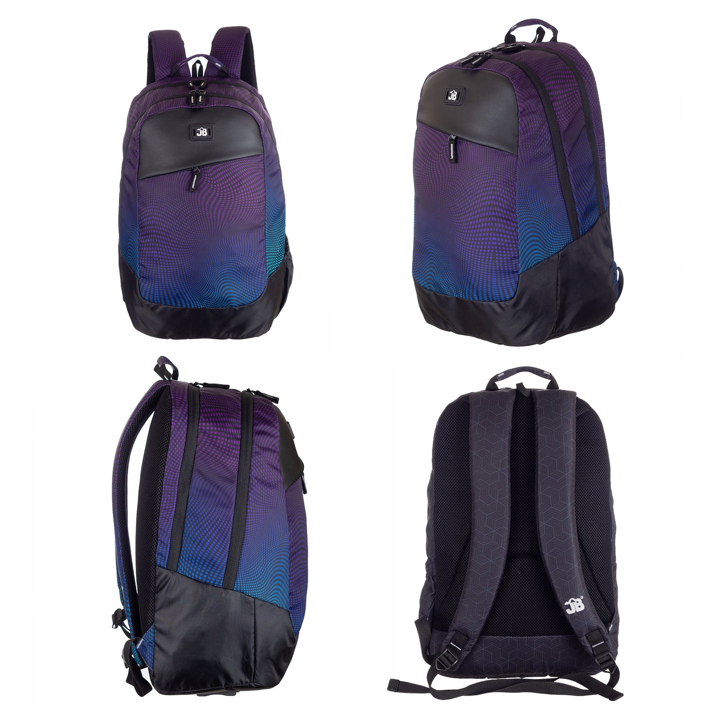 Gizmo Guardian 25L Laptop Backpack for Men and Women - Fits 15 inch Laptop (Purple-Black)