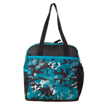 JUSTBAGS Taste Trekker 8Ltrs Insulated Tiffin Bag with Bottle Holder - Black Blue