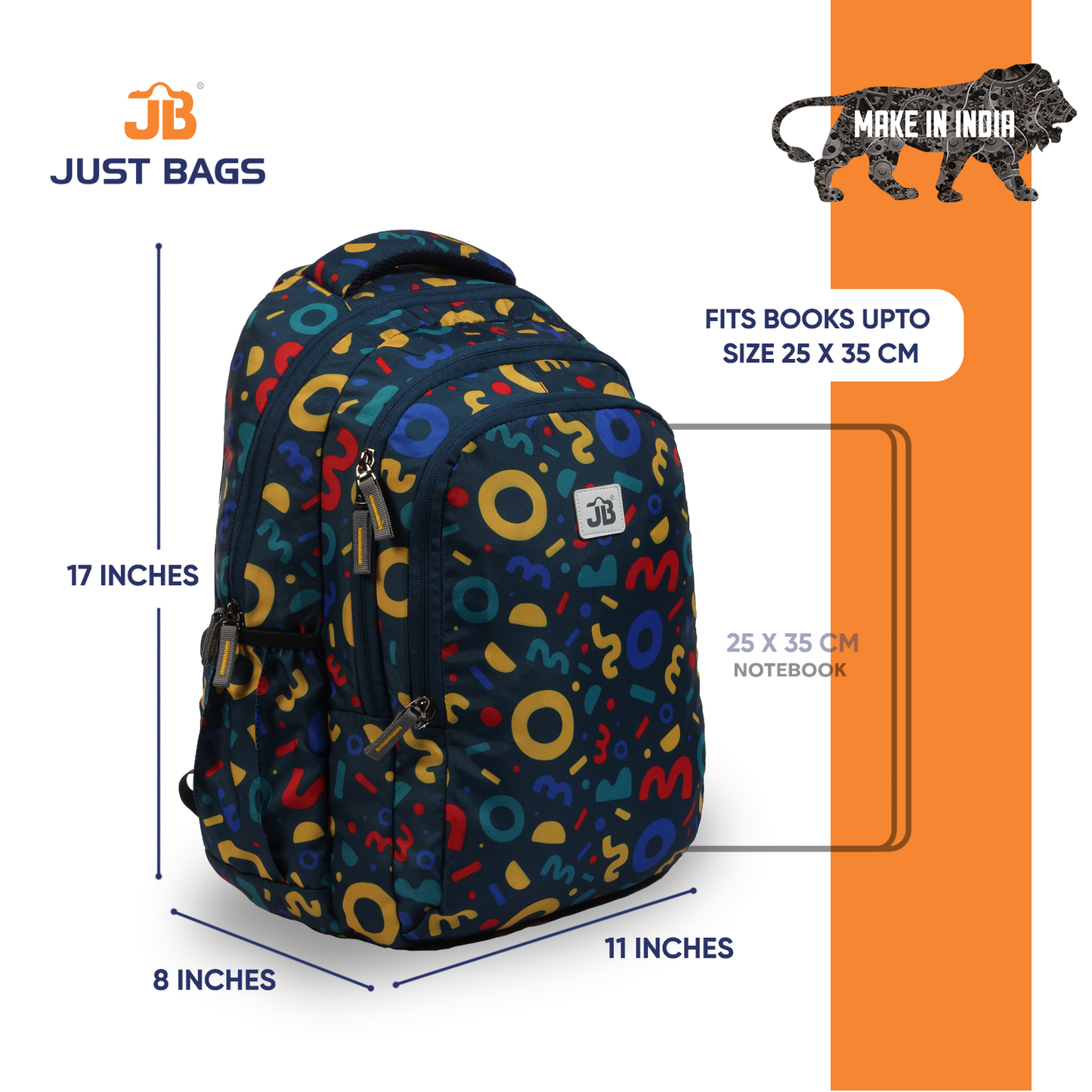 Creative Chaos School Backpack - 17 Inch (Navy)
