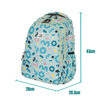 Creative Chaos School Backpack for Kids 6 to 9 years - 17 Inch (Light Blue)