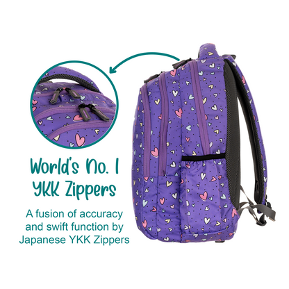 Classic Multicolor School Bag for Kids aged 1.5 to 4 years -15 Inches(Purple)