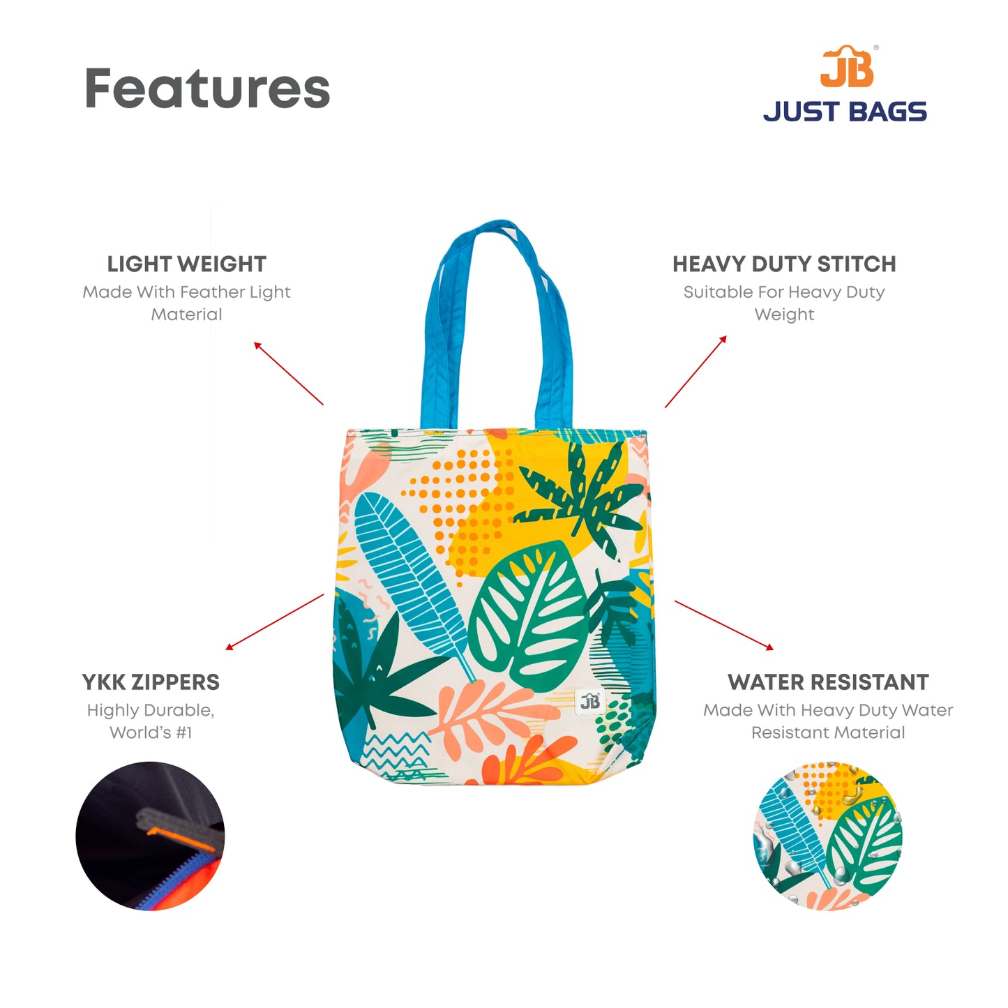 Tropical Cream Classy Multipurpose Tote Bag  for Women - 10L