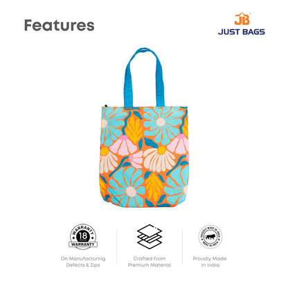 Floral Printed Classy Multipurpose Tote Bag  for Women - 10L