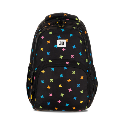 Mathematical Affair Printed School Backpack for Kids 7 to 9 Years - 17 Inch (Black)