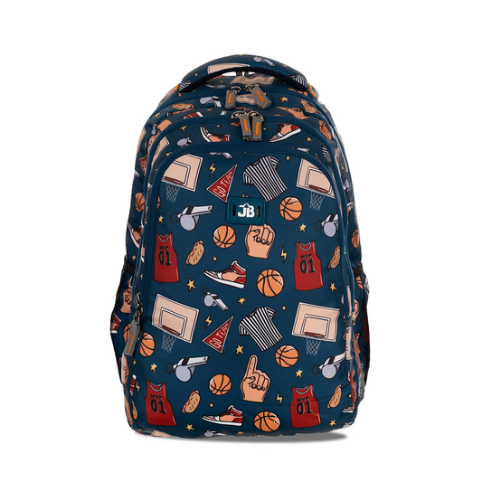 Classic Multicolor School Bag for Kids aged 1.5 to 4 years -15 Inches (Football Navy)