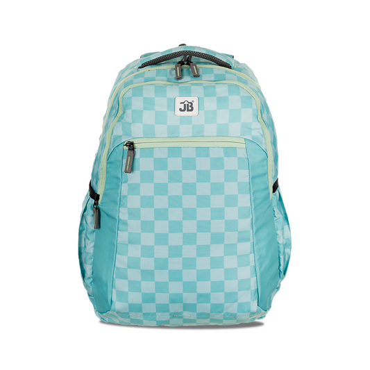 Minty Checkered School/College Backpack 12 years and above - 19 Inch (Mint)