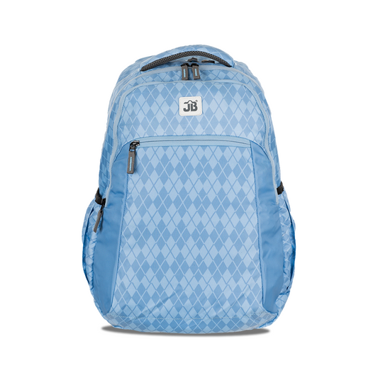 Blue Checkmate School/College Backpack 12 years and above - 19 Inch (Light Blue)