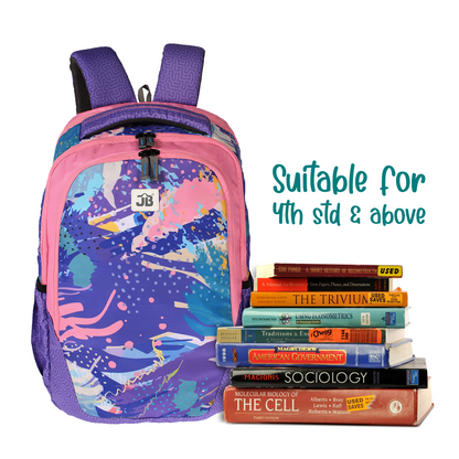 SkyLine Scholar School Backpack for Kids 9 Years & above- 19 Inch Purple