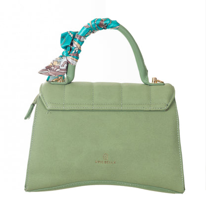 Stylish Multiway Handbag with Detachable Sling Belt -Green