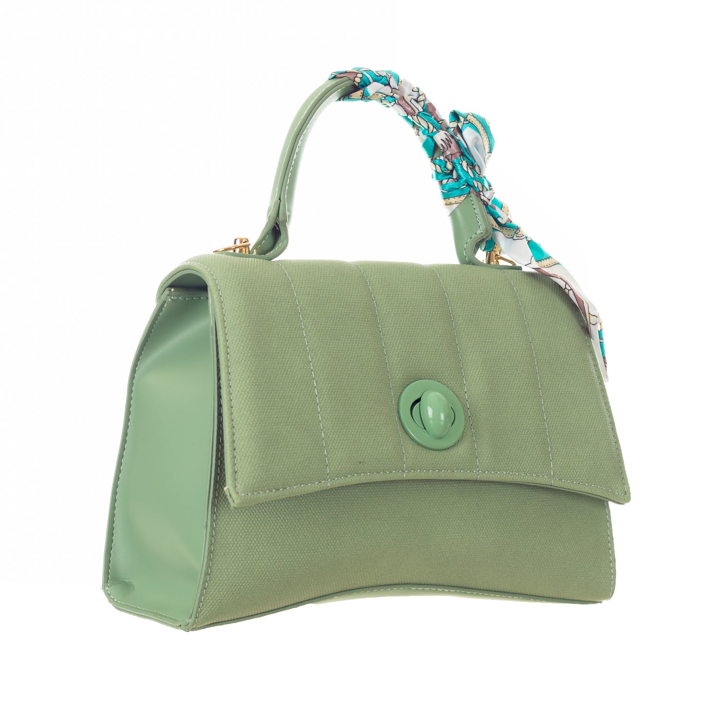 Stylish Multiway Handbag with Detachable Sling Belt -Green