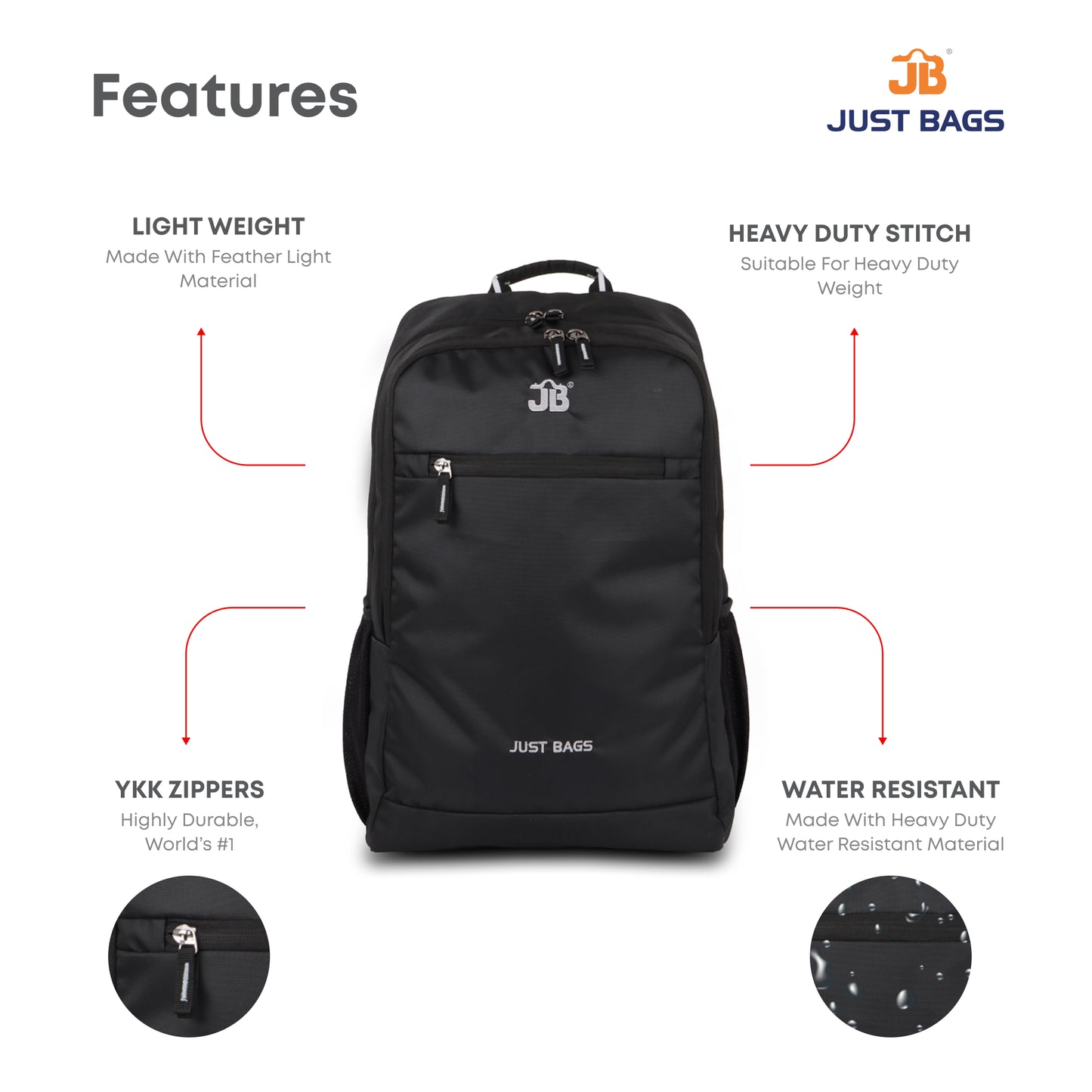 Multifunctional Heavy Duty Laptop Bag -  Black