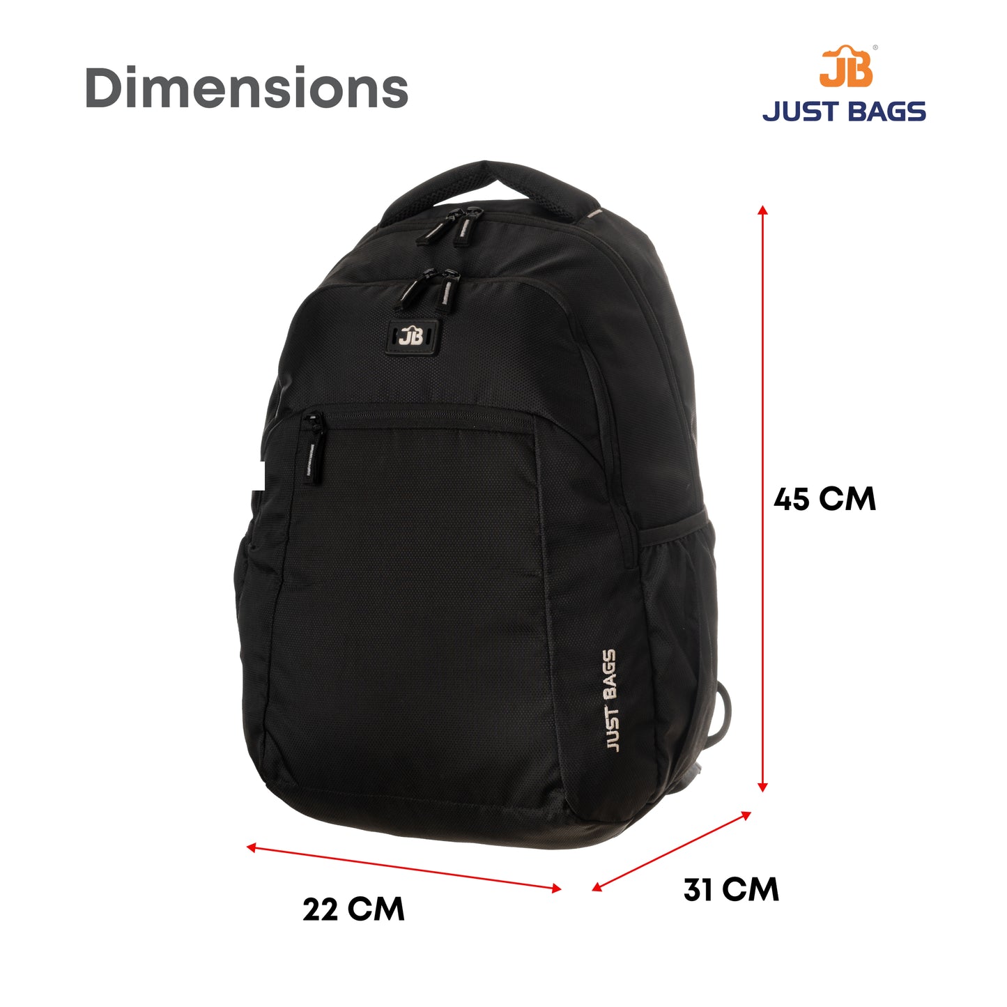 Casual Blaze Unisex Laptop Backpack (Black) 18 Inch