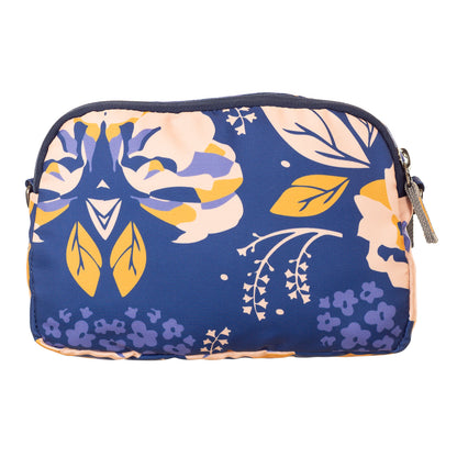 EcoChic Abstract Floral Dual Carry Printed Sling Bag - Blue