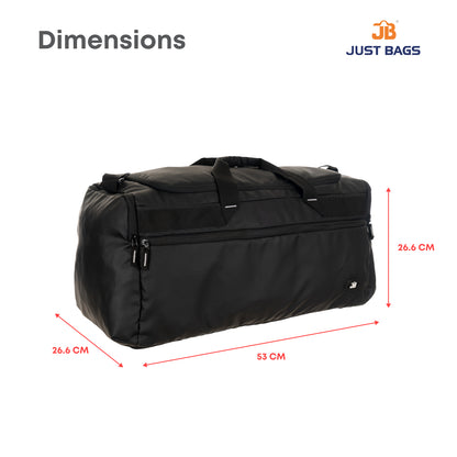 Traveler's Treasure Solid Black Duffle Bag - Length 21 Inches