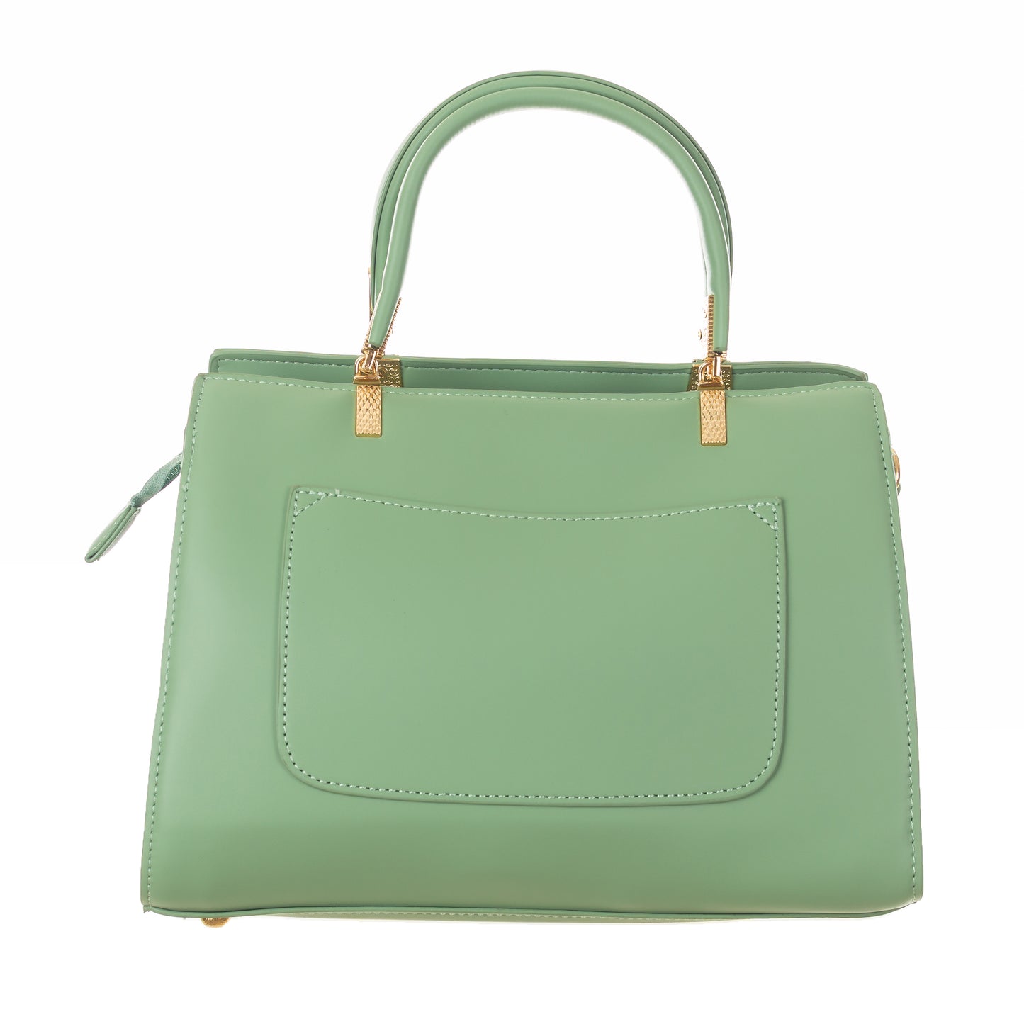 Artificial Leather Versatile Handbag with Detachable Strap - Green