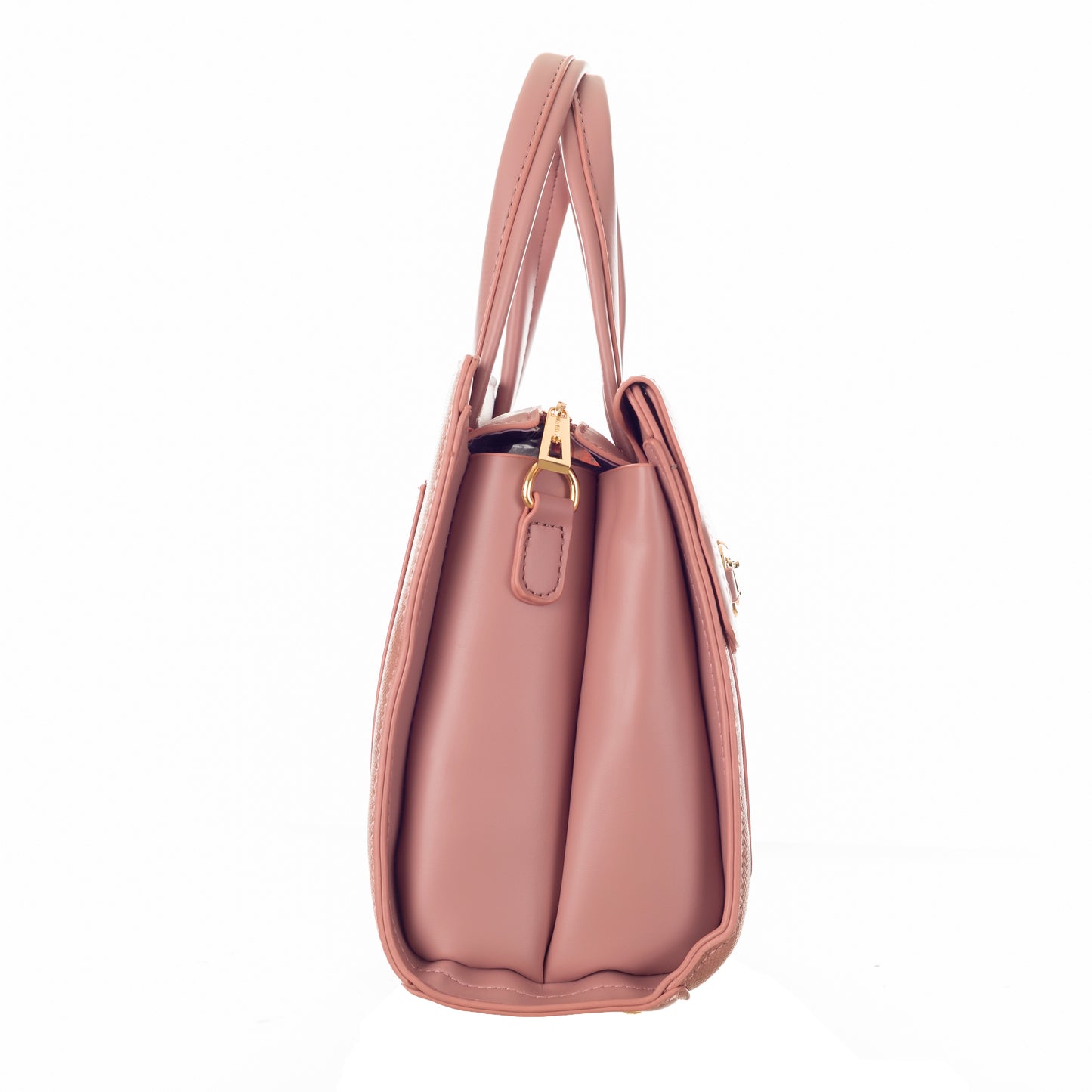 Sophisticated Handbag with Detachable Sling Belt for Women (Peach) - 8.5 inch