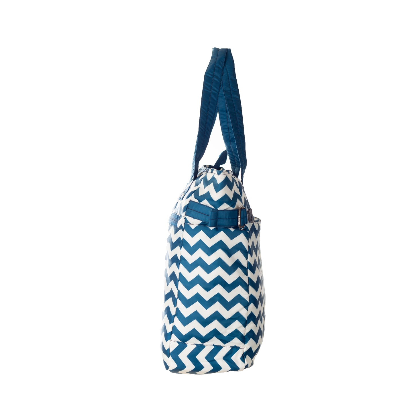 Effortlessly chic vibrant Printed Tote Bag For Women -Zig-Zag Navy Blue